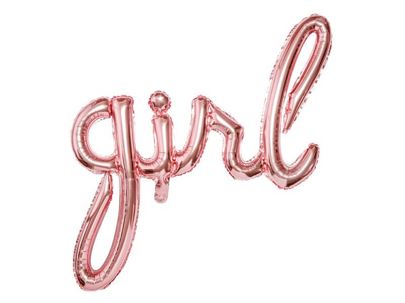 Ballon Métallique Girl Or Rose 77x70cm