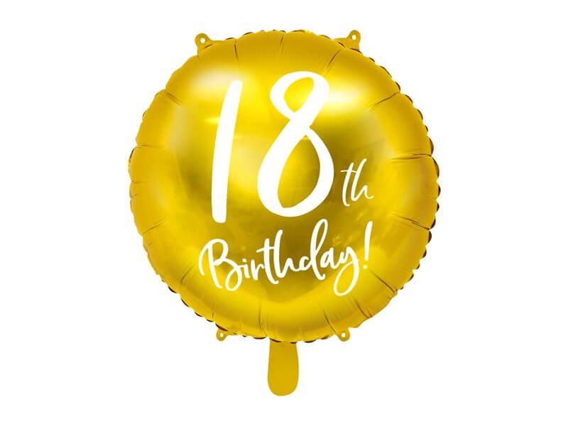 Ballon 18th Birthday Or ø45cm
