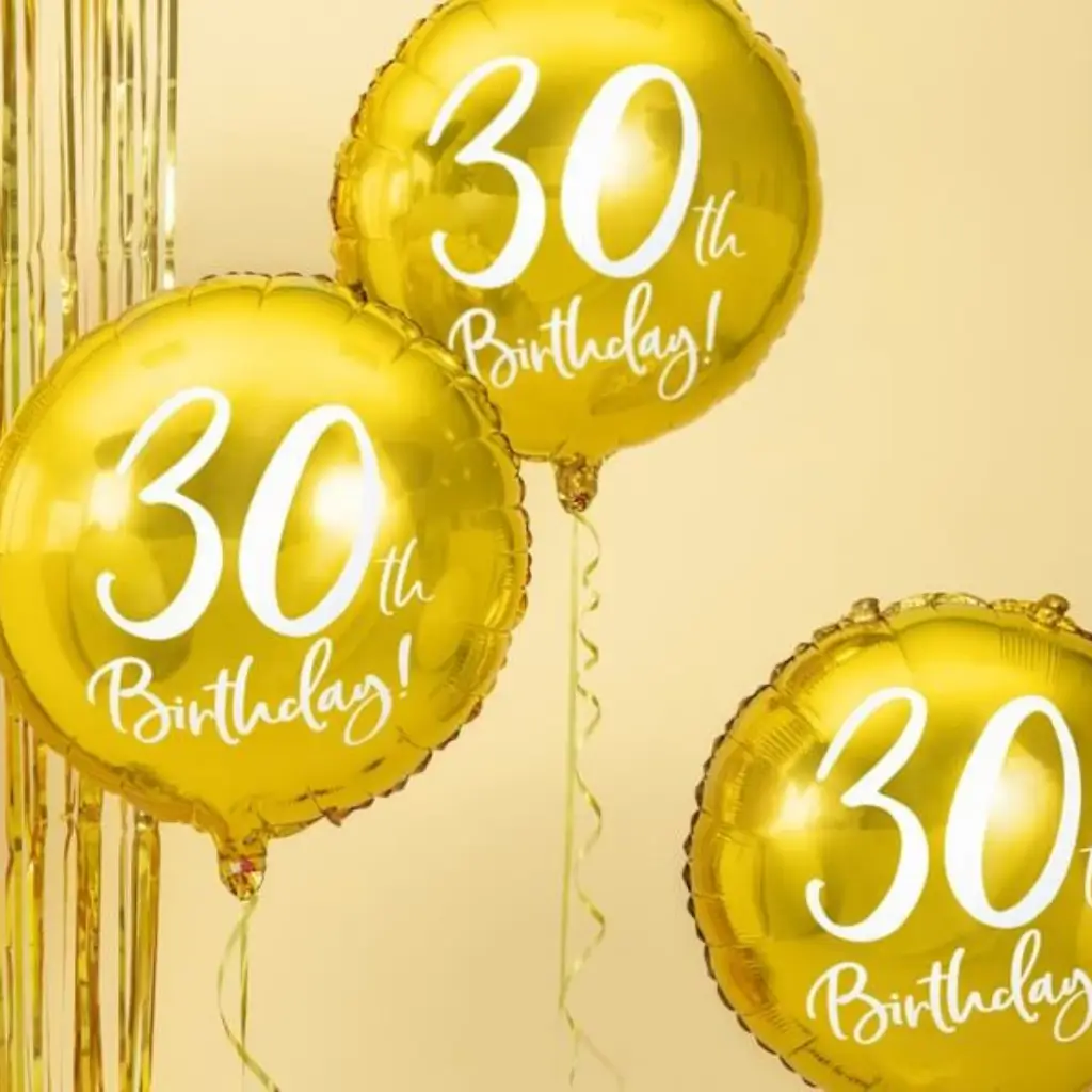 Ballon 30th Birthday Or ø45cm