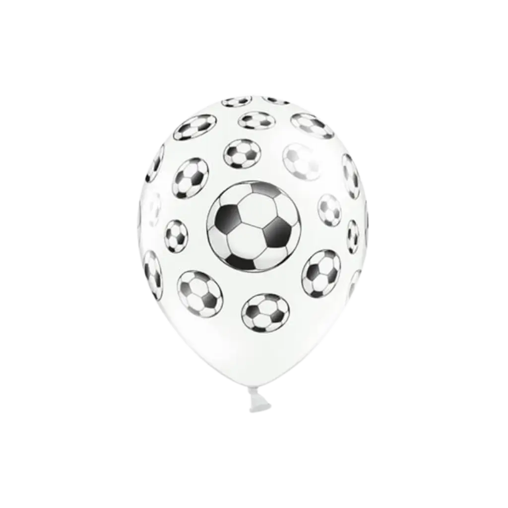 Ballons avec motifs Ballons de foot (Lot de 6)