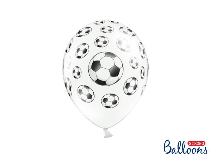 Ballons avec motifs Ballons de foot (Lot de 6)