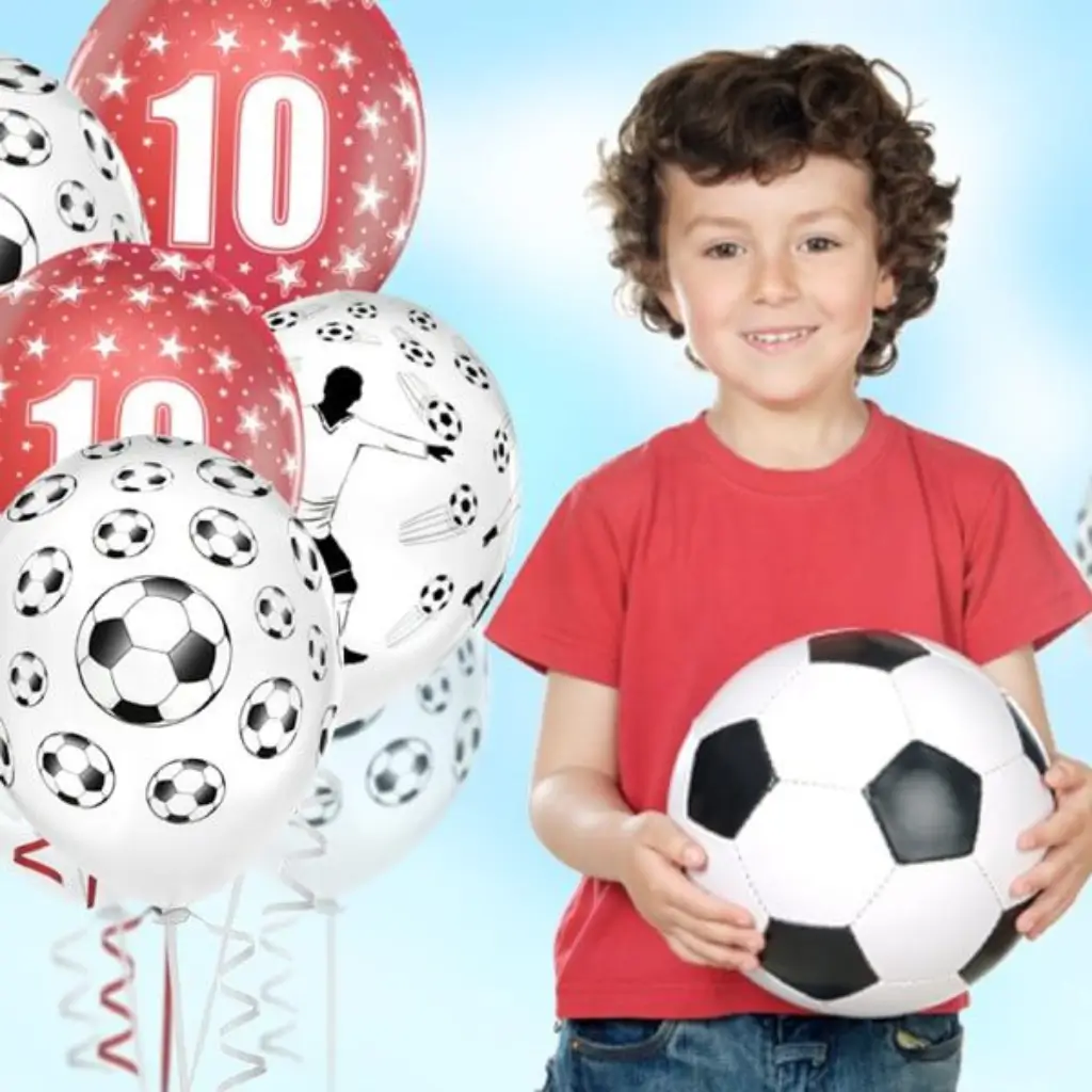 Ballons avec motifs Ballons de foot (Lot de 6)