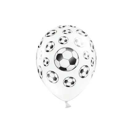 Ballons avec motifs Ballons de foot (Lot de 6)