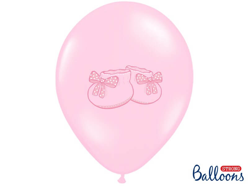 Lot de 6 Ballons Baby Sneaker Roses