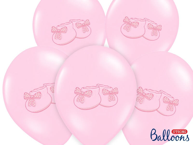 Lot de 6 Ballons Baby Sneaker Roses