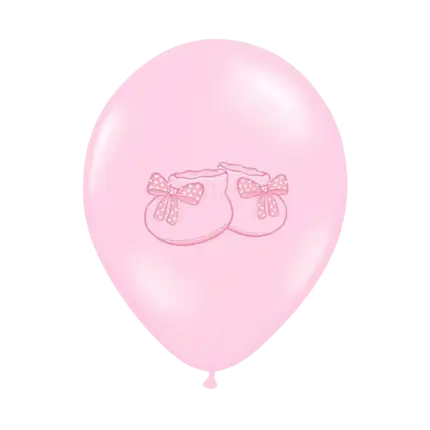 Lot de 6 Ballons Baby Sneaker Roses