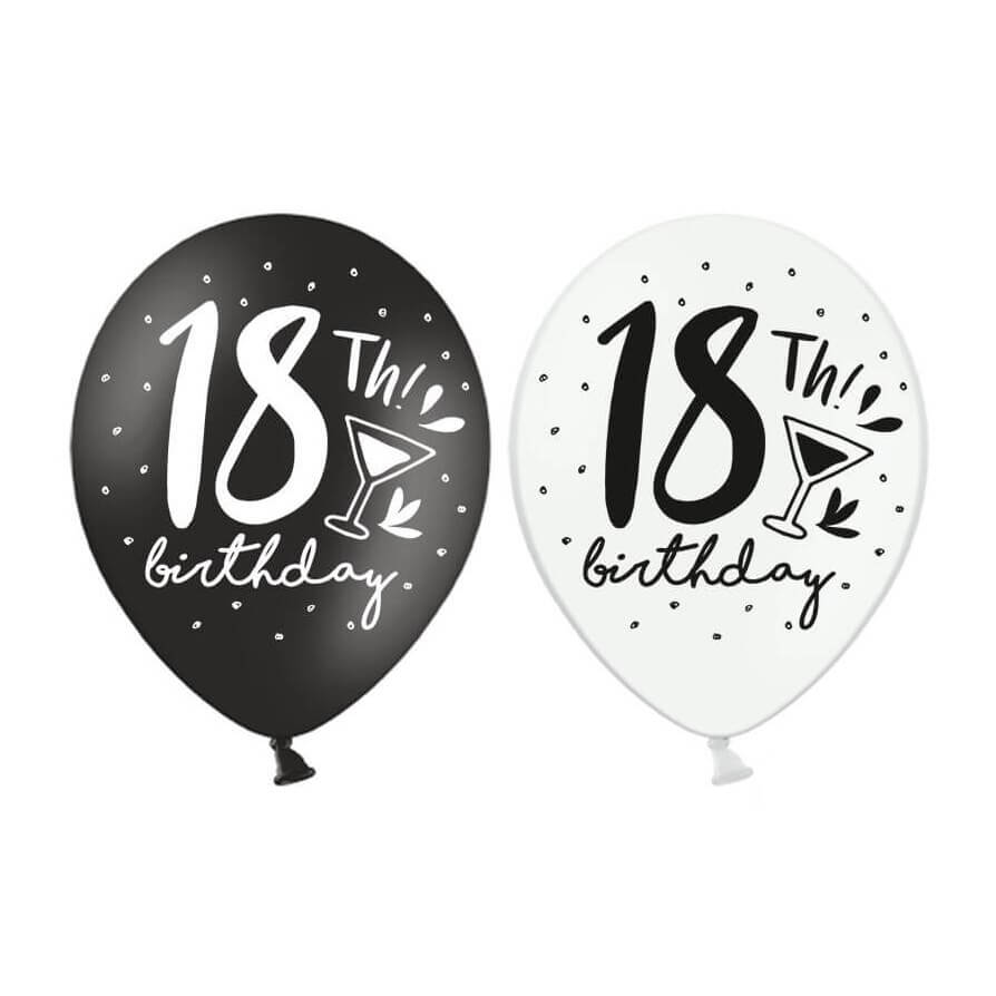 6 ballons à gonfler 18 ans - Déco d'anniversaire