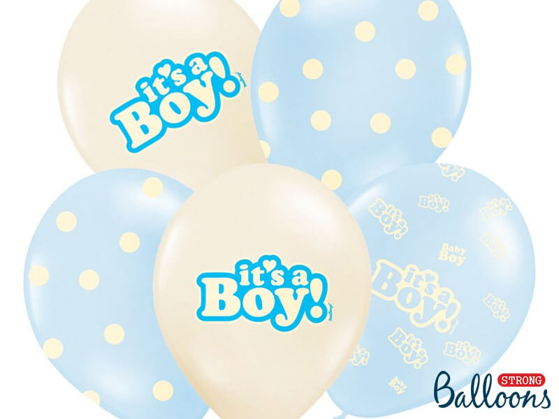 Lot de 6 ballons "It's a Boy" Mix