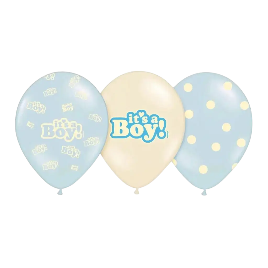 Lot de 6 ballons "It's a Boy" Mix