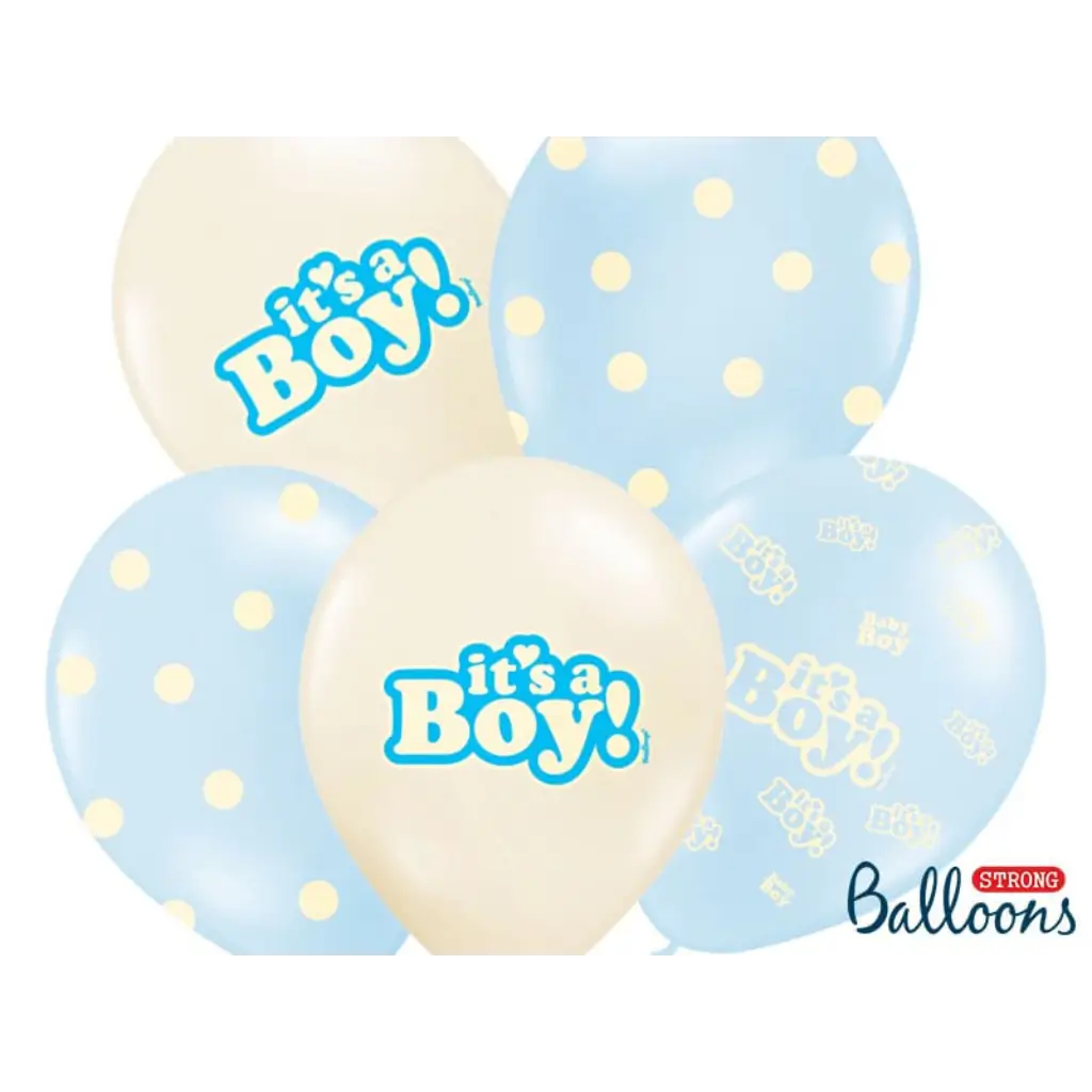 Lot de 6 ballons "It's a Boy" Mix