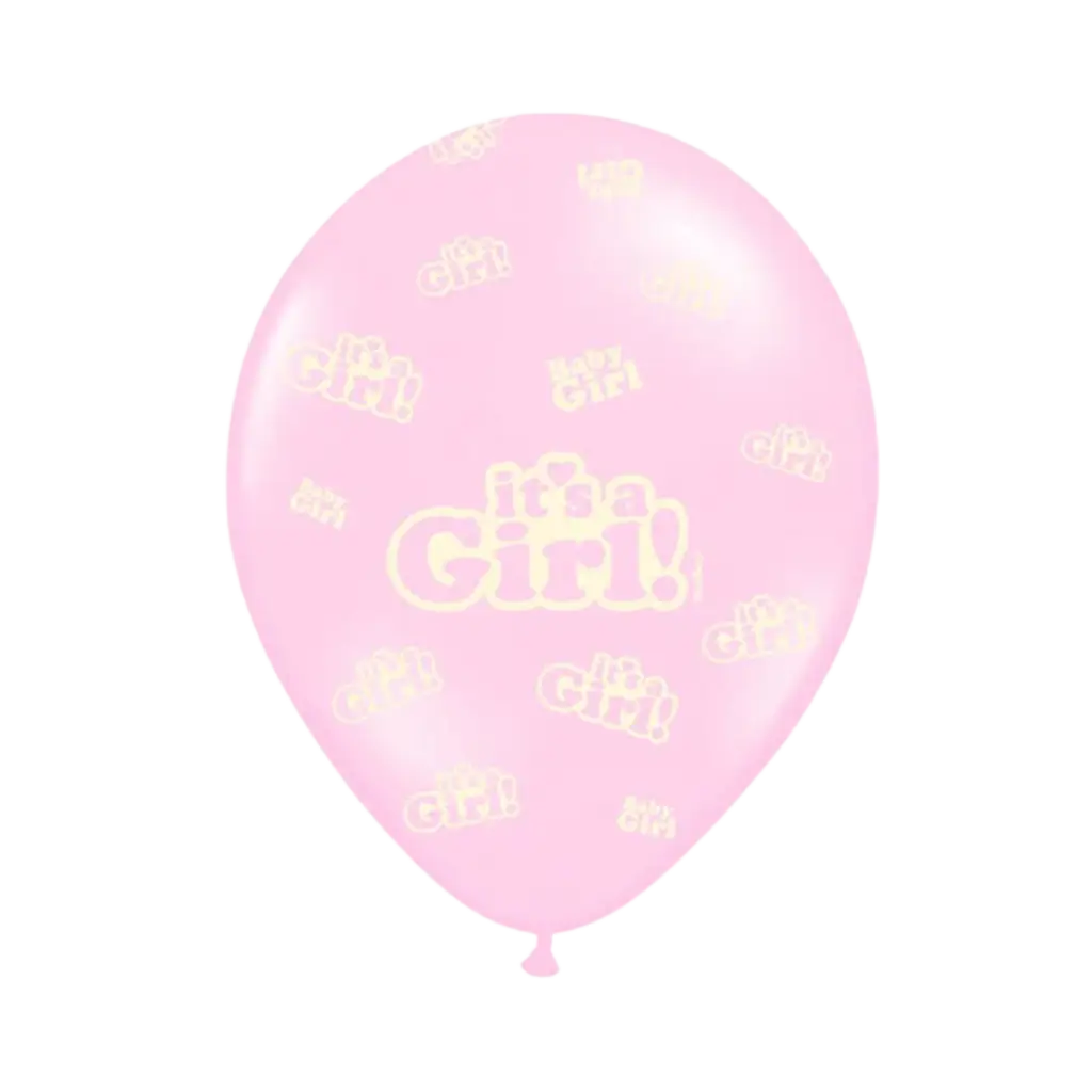 Lot de 6 ballons "It's a Girl" Mix