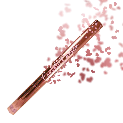 Canon confettis 60cm coeur Or Rose métallique 