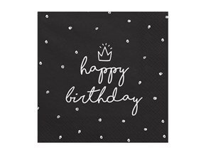 Serviettes Joyeux 40 ans Anniversaire, 20 Feuilles Happy Brithday Serviette  Papier Noir Or, 30cmx30cm Serviette de Table Papier, Decoration Fête  Anniversaire pour Homme Femme Garçon Fille : : Epicerie