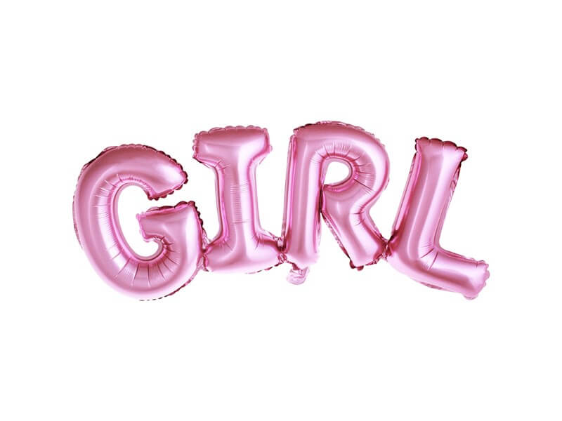 Ballon Métallique Girl Rose 74x33cm