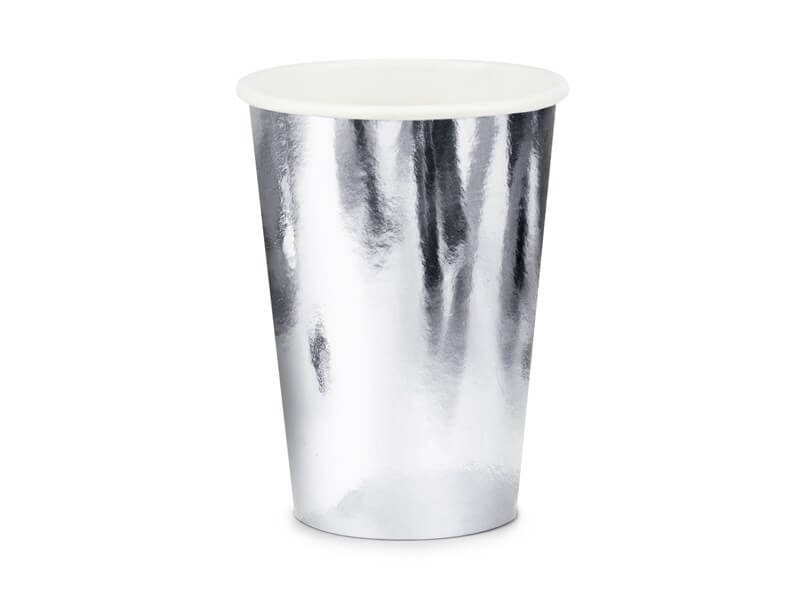 Lot de 6 verres en papier Argent