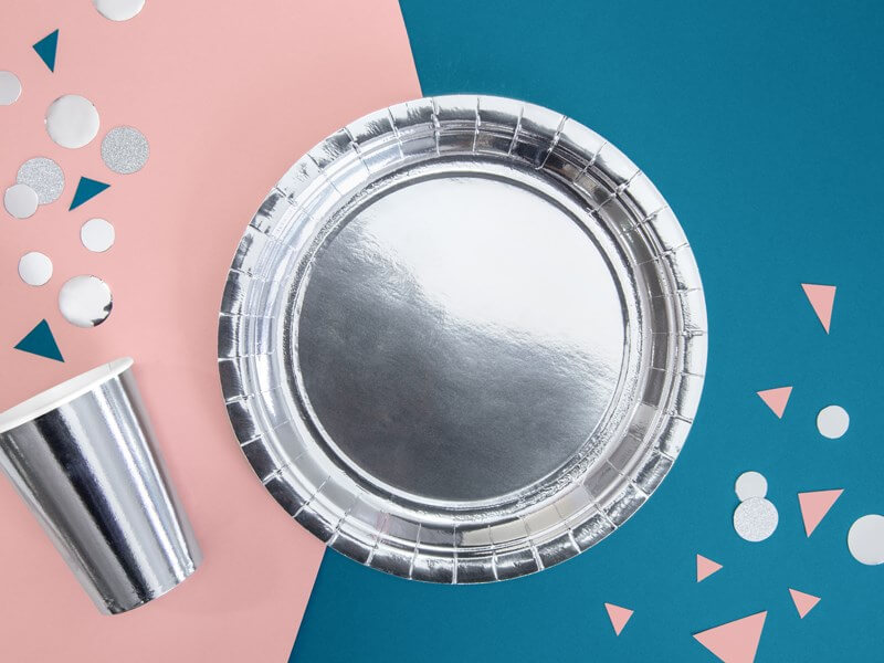 Lot de 6 verres en papier Argent