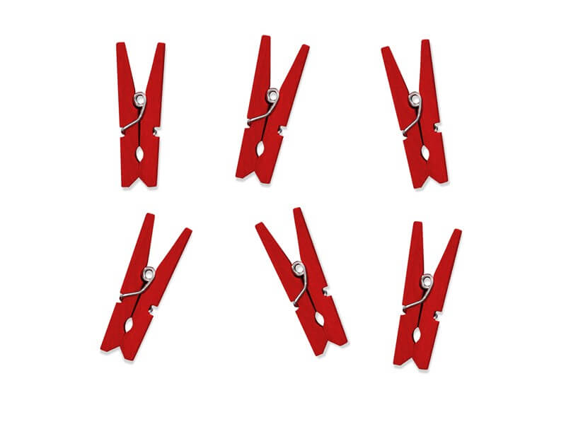 Lot de 20 épingles en bois rouge