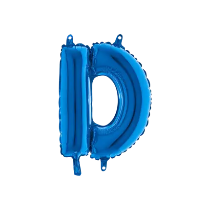 Ballon Lettre D Bleu - 35cm