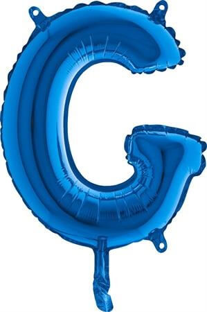 Ballon Lettre G Bleu - 35cm