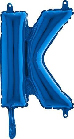 Ballon Lettre K Bleu - 35cm