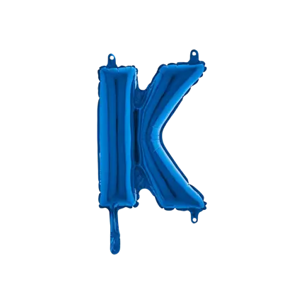Ballon Lettre K Bleu - 35cm