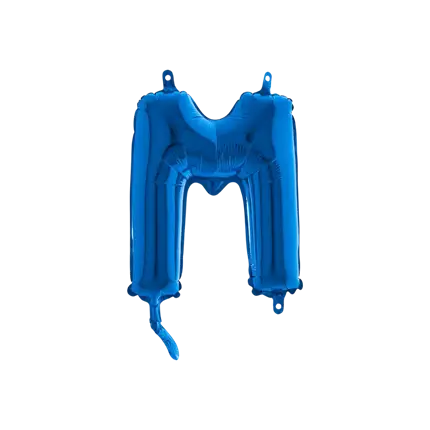 Ballon Lettre M Bleu - 35cm