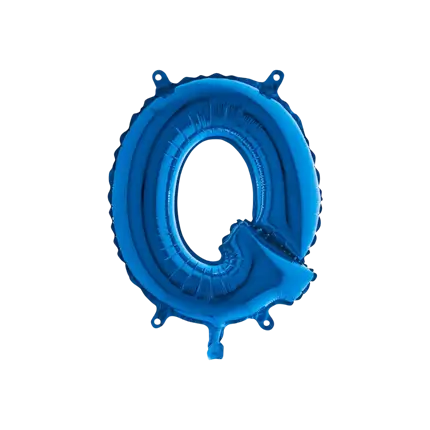Ballon Lettre Q Bleu - 35cm