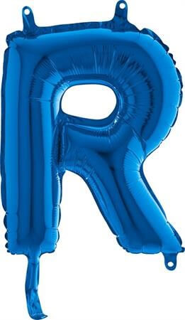 Ballon Lettre R Bleu - 35cm