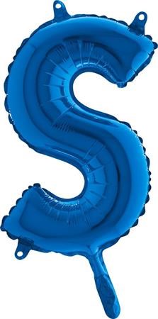 Ballon Lettre S Bleu - 35cm