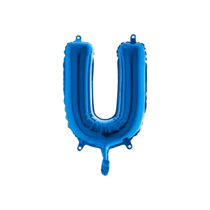 Ballon Lettre U Bleu - 35cm