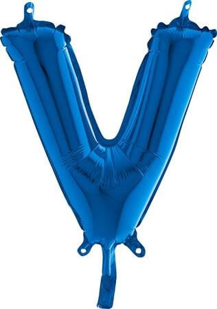 Ballon Lettre V Bleu : Ballon lettre bleu sur Sparklers Club