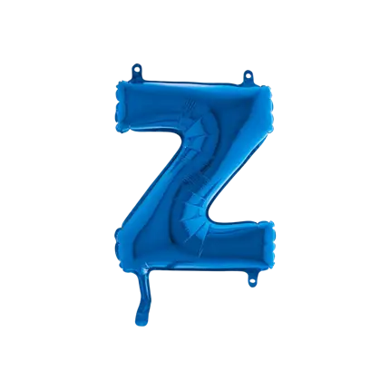 Ballon Lettre Z Bleu - 35cm