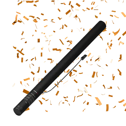 Canon à confettis électrique orange 80 cm