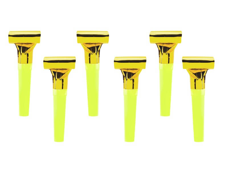Lot de 6 Sifflets Sans Gêne Or