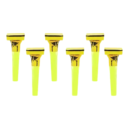 Lot de 6 Sifflets Sans Gêne Or