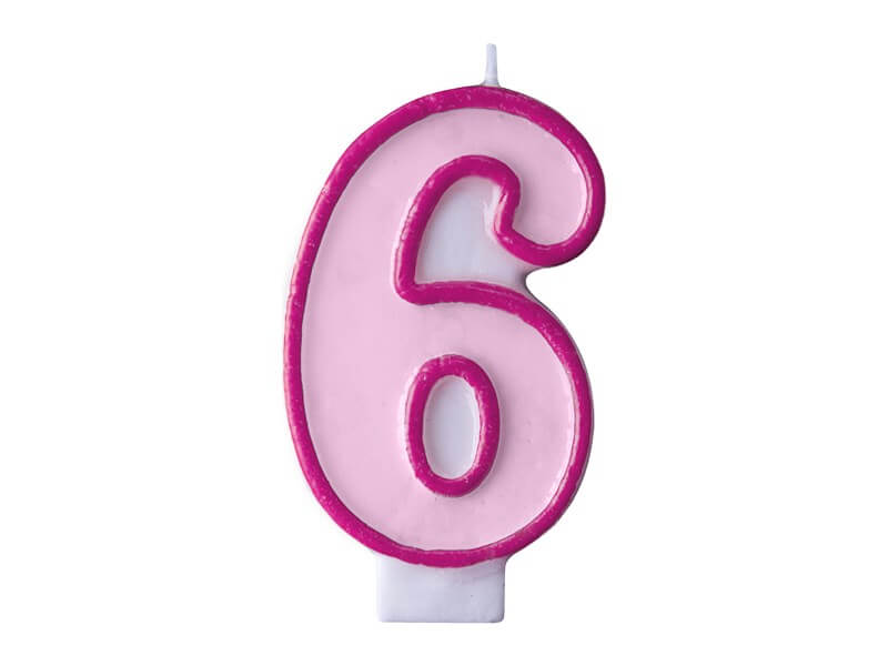  Vela de cumpleaños número   rosa