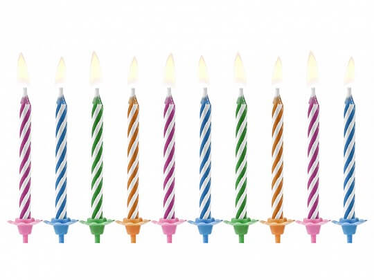 10 Bougies Anniversaire Mixtes Magic 6cm Bougies Fantaisie Sur Sparklers Club