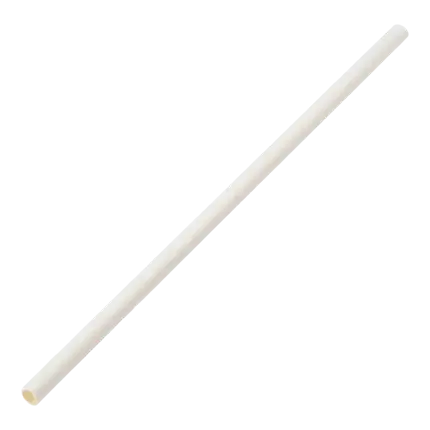 Paille papier blanche 20cm /ø6mm (250 pcs)