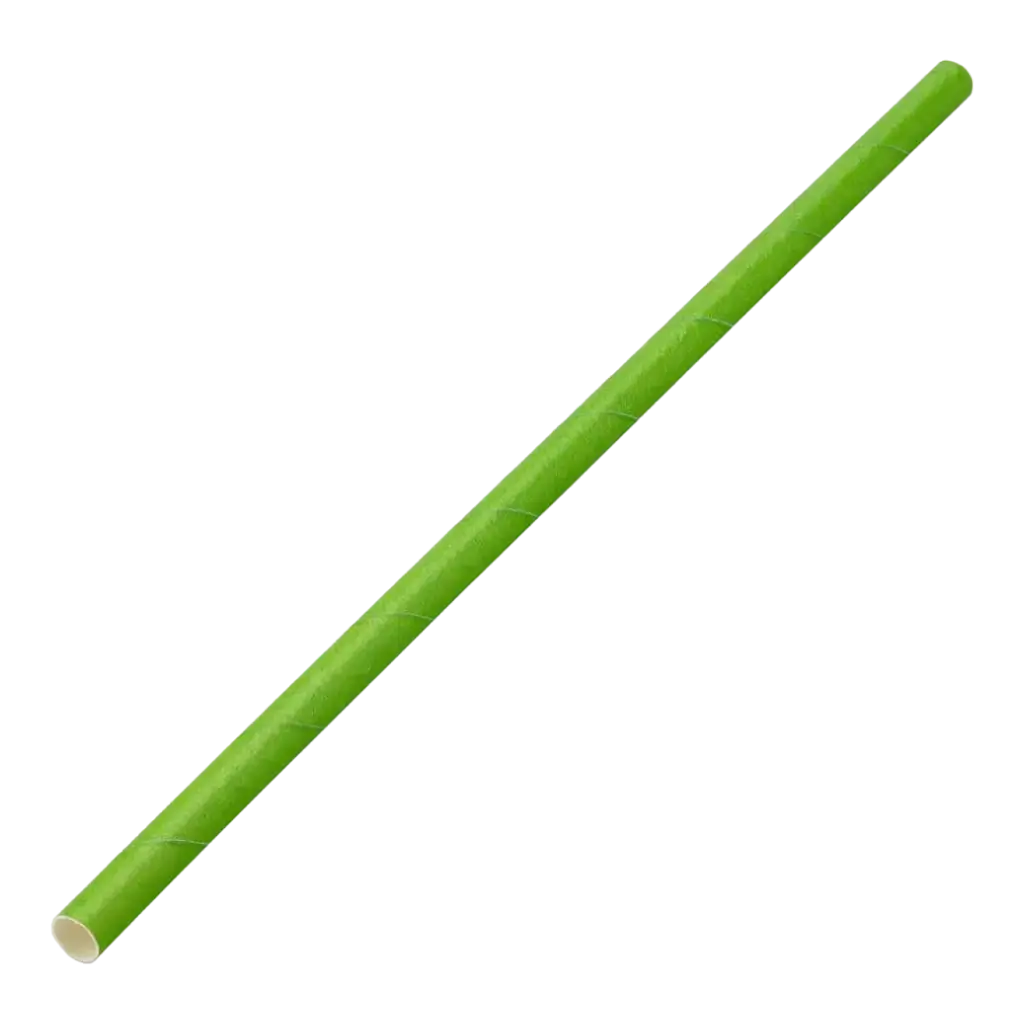 Paille papier verte 20cm /ø6mm (250 pcs)