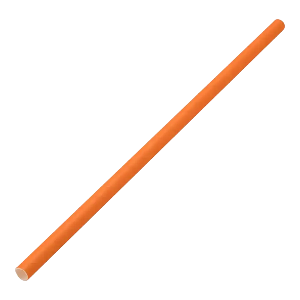 Paille papier orange 20cm /ø6mm (250 pcs)