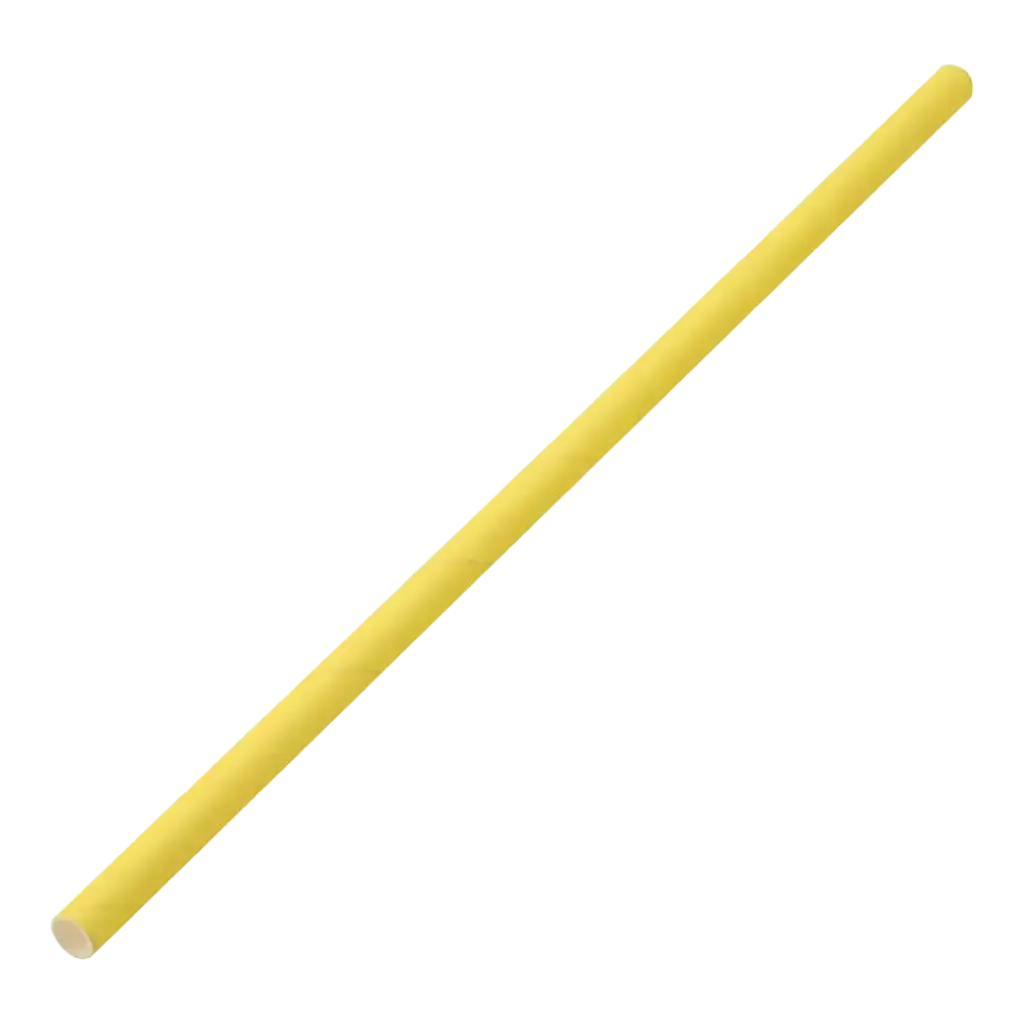 Paille papier jaune 20cm /ø6mm (250 pcs)