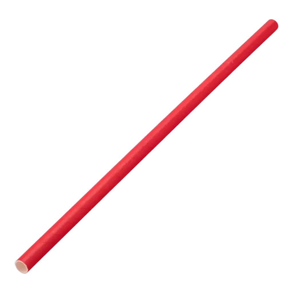 Paille papier rouge 20cm /ø6mm (250 pcs)