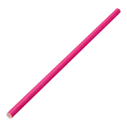 Paille papier rose 20cm /ø6mm (250 pcs)