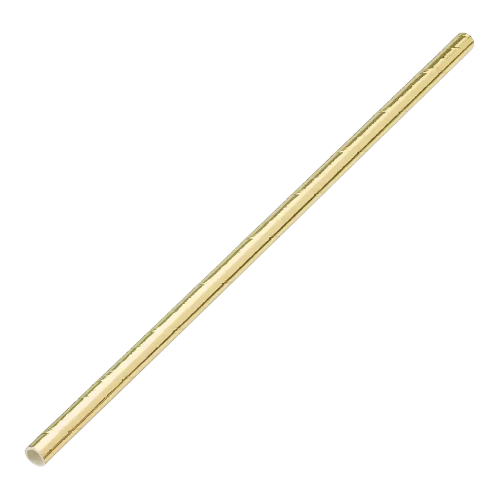 Paille papier Or/Gold 20cm /ø6mm (250 pcs)