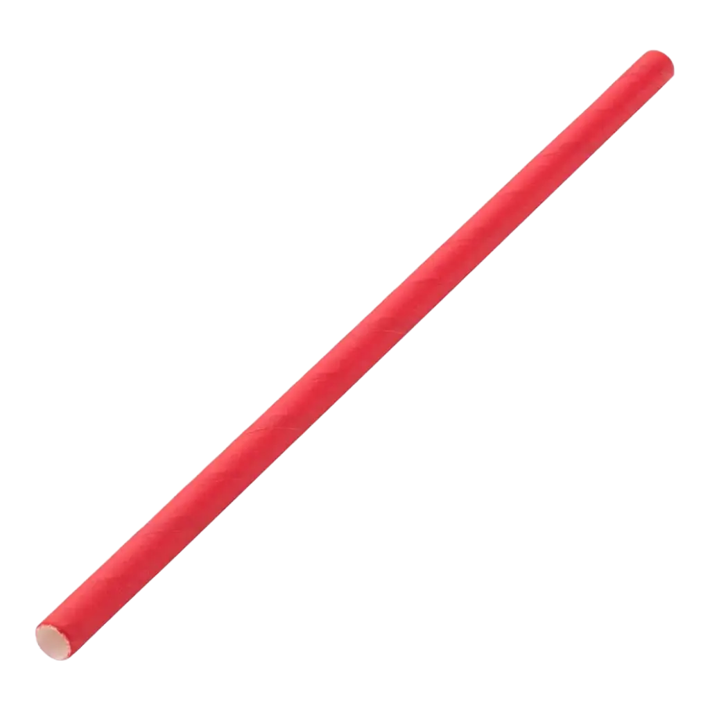 Paille papier rouge 14cm /ø5mm (250 pcs)