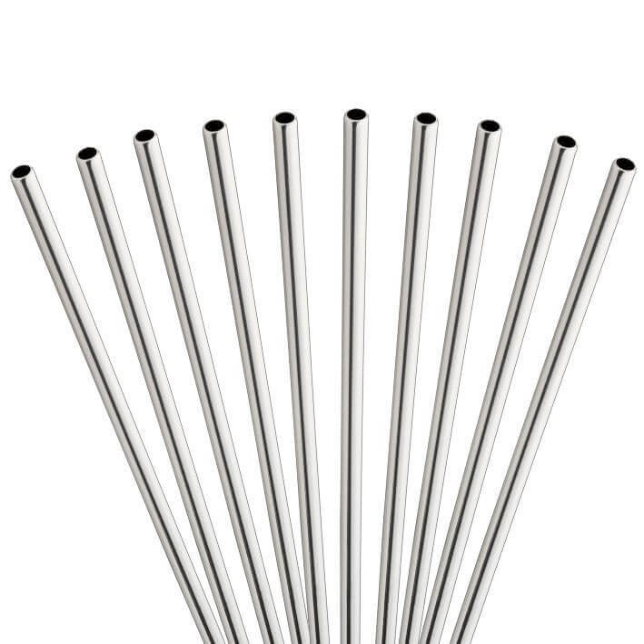 Cannuccia riutilizzabile in acciaio inox 14cm /ø6mm (12pz) - Sparklers Club