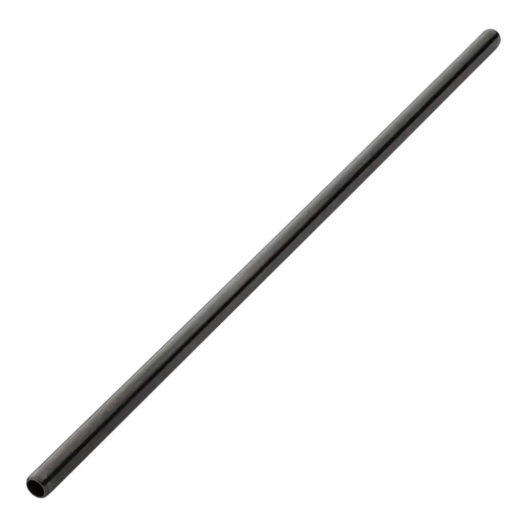 Paille inox réutilisable Noir mat 21,5cm /ø6mm (12pcs)