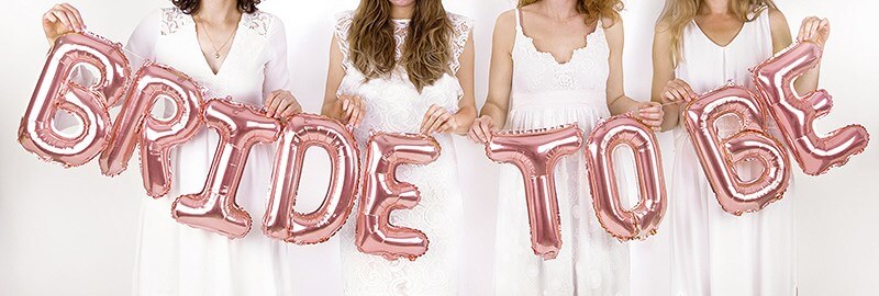 Ballon Bride To Be 340x35cm Or Rose