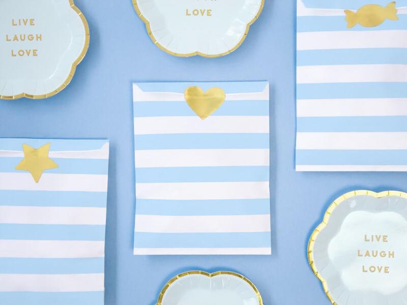 Assiette en papier 'Live Laugh Love" (Lot de 6) 