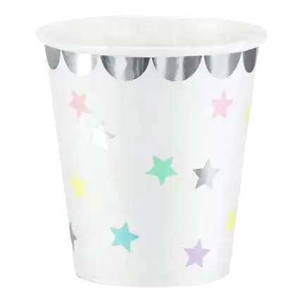 Gobelet en papier motif étoile 18cl (Lot de 6)